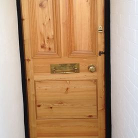 wooden door letterbox